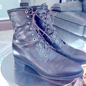 Justin Boots Dark Brown Leather Men's Boots